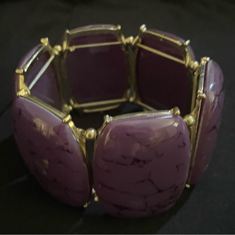 Purple and Gold Chunky Bangle